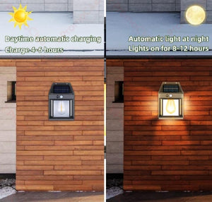 LED Solar Wall Lamp  Waterproof, Up And Down Luminous Lighting Garden Decoration