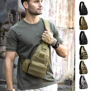 Tactical Outdoor Chest/Shoulder Bag With Water Bottle Holder