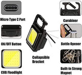 COB Rechargeable Keychain Pocket Flashlight