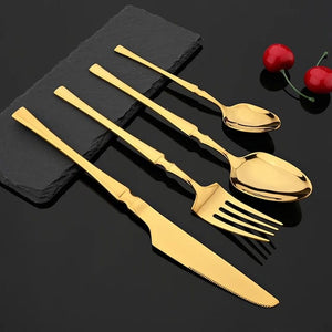 24 PCS Golden Tableware Cutlery set