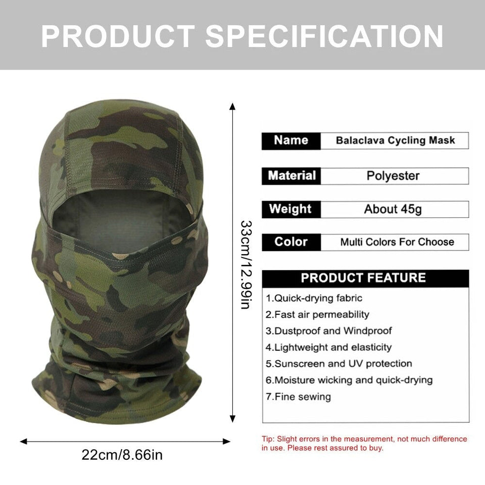 Multipurpose Outdoor Full Head Hood Bandana